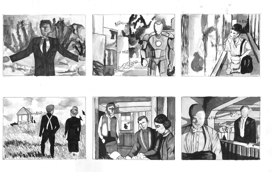 Foreground, Middle ground and Background study